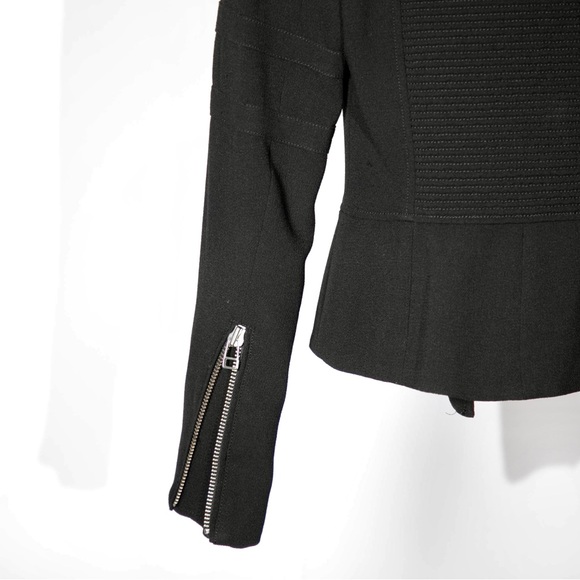Aritzia Wilfred Montesson Crepe Biker Jacket black, Size 0, Excellent Condition - Picture 7 of 10